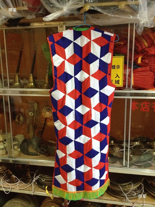 Taoist Clothing, Robe, Checkered Robe, Gua Sha Robe, Robe, White Robe, Gua Sha Robe