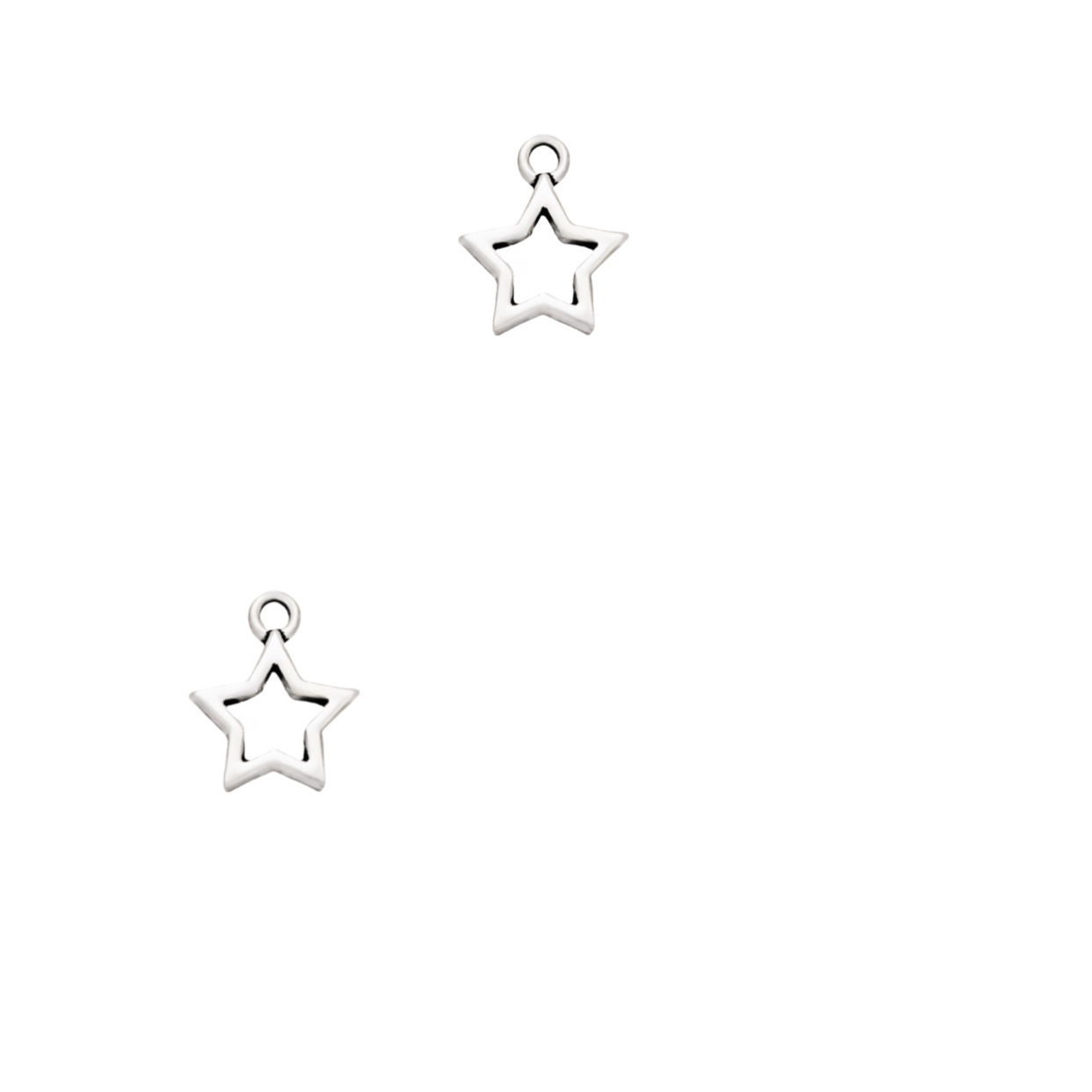 AliExpress Europe and the United States cross-border hot selling retro five-pointed star alloy jewelry accessories DIY bracelet necklace earrings pendant