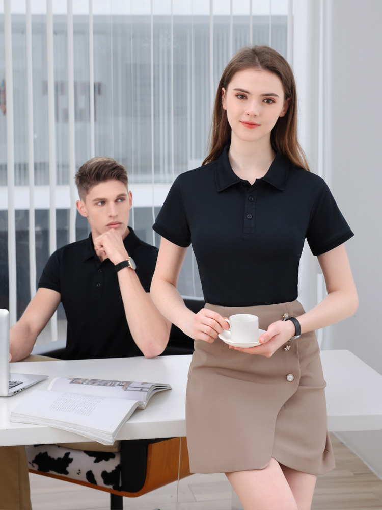 SinG-Gil 600 short-sleeved polo shirt lapel summer work clothing T-shirt work clothes logo figure