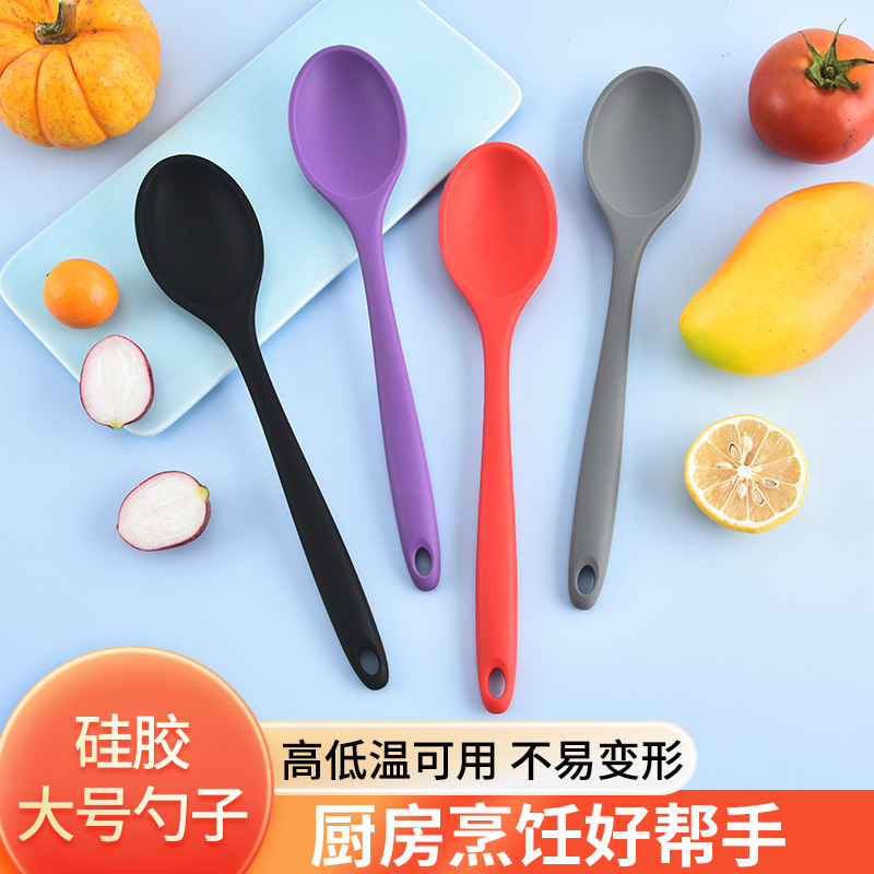 Производитель индивидуальных кухонных принадлежностей из силикона для высоких температур большая ложка антипригарная специальная посуда