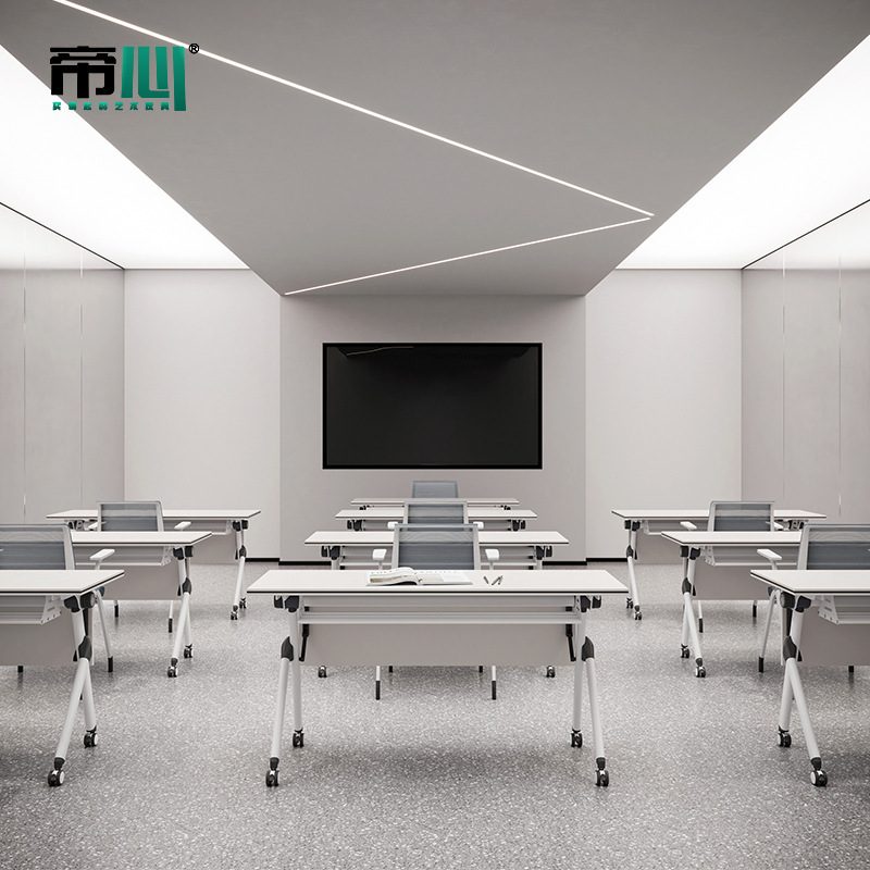 Folding Conference Table Training Table and Chair Combination Training Room Conference Room Splicing Removable Activity Foldable Conference Table