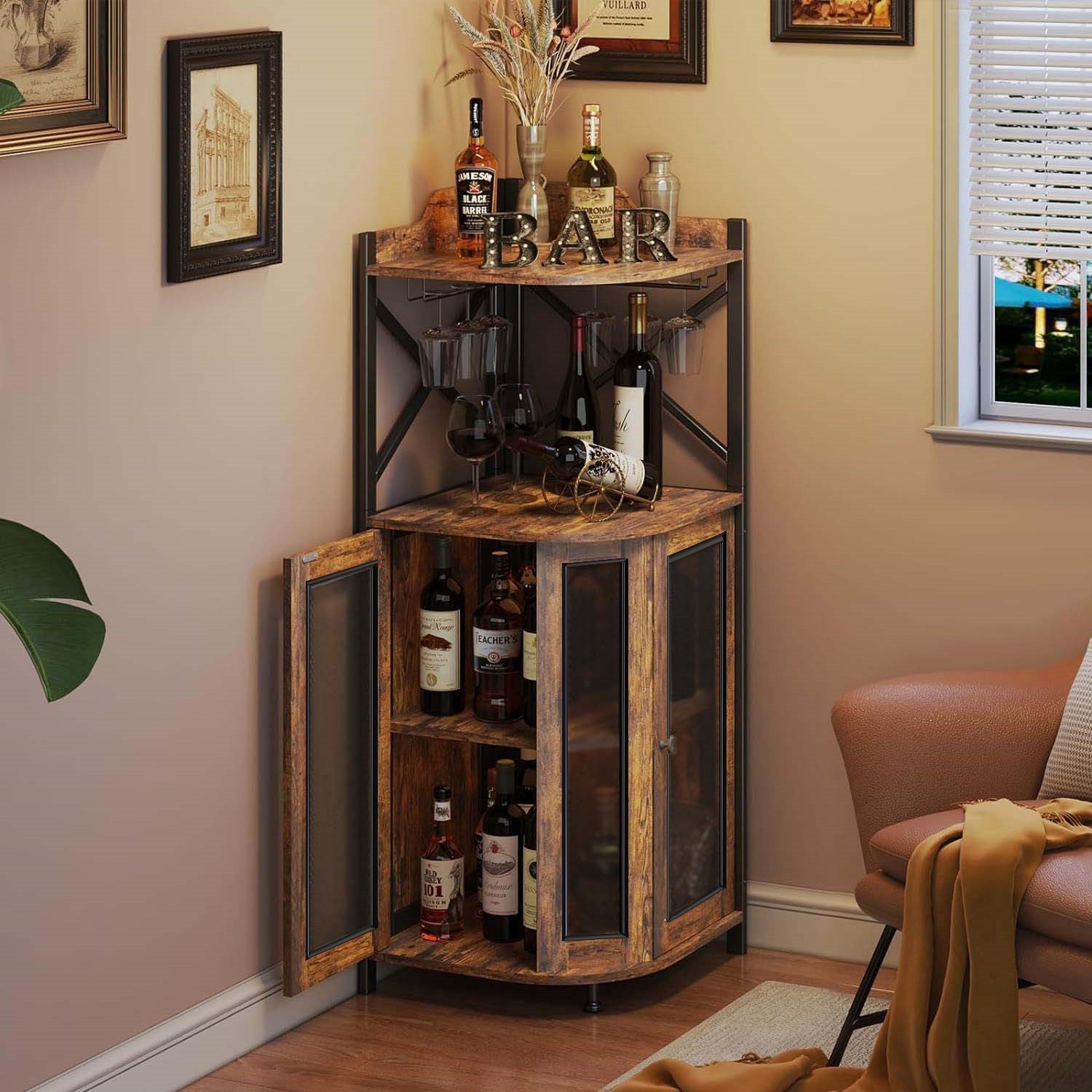 Американский стиль уголковый винный шкаф для гостиной независимый фанкообразный стенд для красного вина подвесной подставка для бокалов