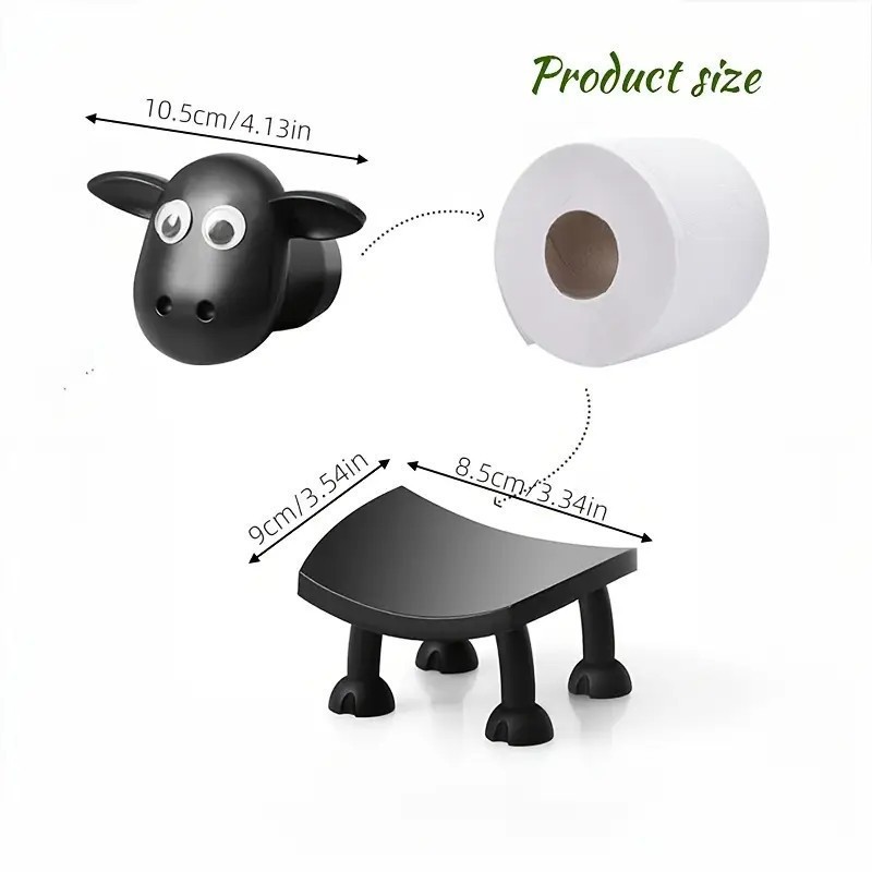 Temu Cross-Border Sheep-Shaped Paper Towel Holder Dining Table Kitchen Bedroom Toilet Storage Roll Paper Simple and Cute Mianyang Roll Paper Holder