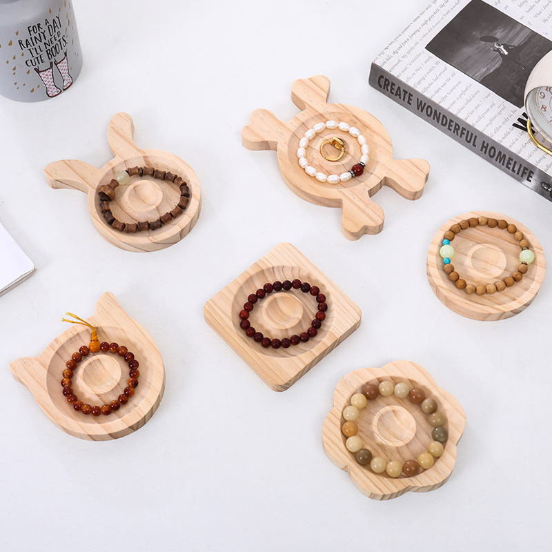 Подставка для браслетов из массива дерева, подставка для демонстрации ювелирных изделий