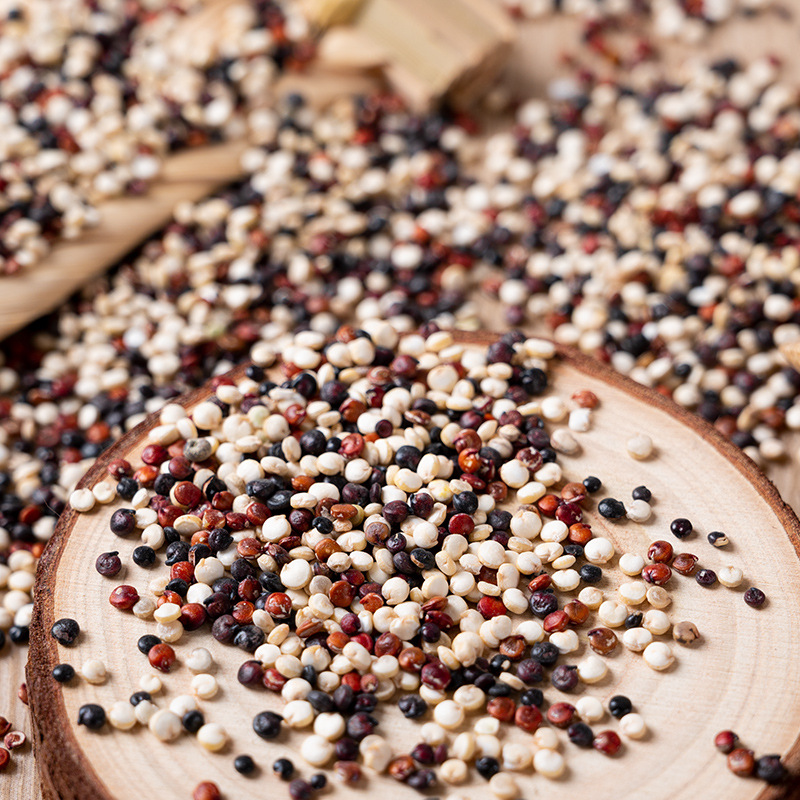 Tricolor quinoa 500g black red white wheat kernel brown rice coarse grains cereals wholesale substitute plateau quinoa rice