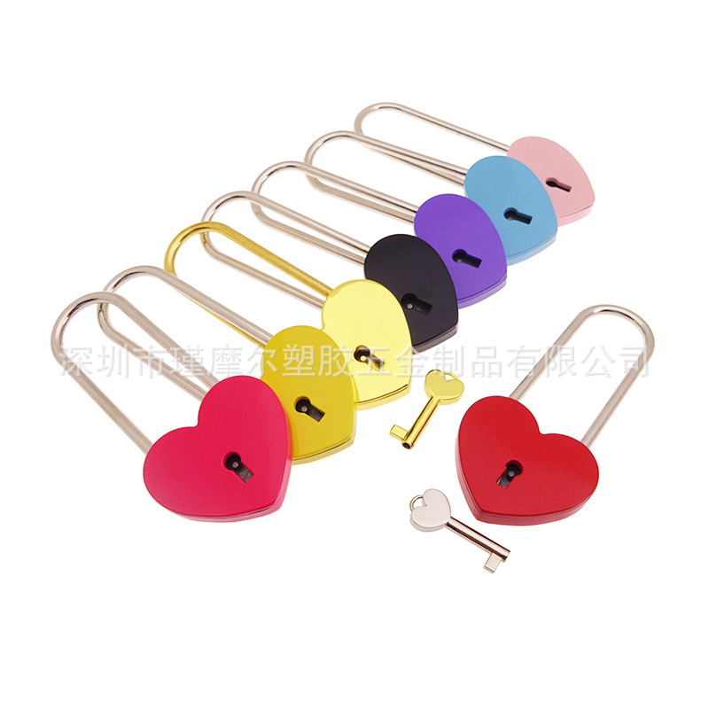 Extra Large Colorful Heart Padlock Heart Lock Diary Lock in Stock
