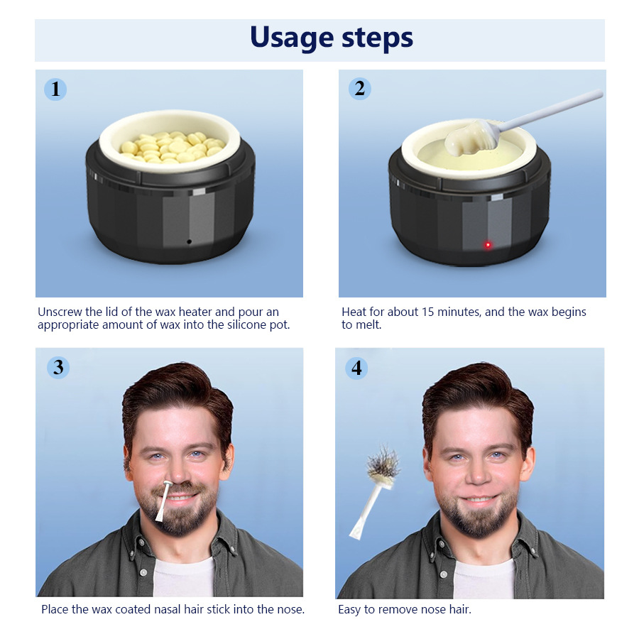 Mini Hair Removal Wax Melting Tool Set Suitable for Nostrils and Ears Amazon Best Selling Compact and Lightweight Hair Removal Wax Machine