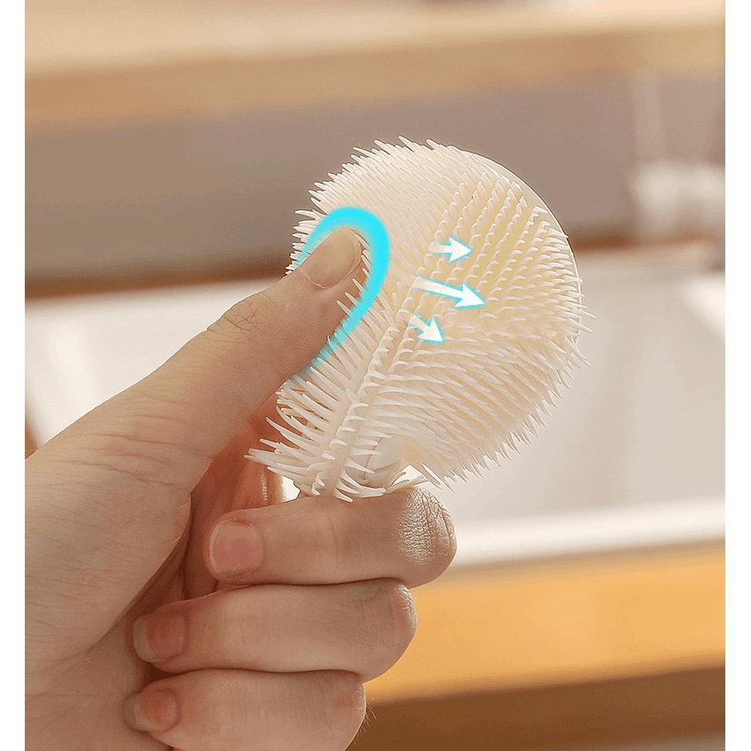 Silicone Long Handle Cup Brush Artifact Washing Cup Brush Three-in-One Milk Bottle Brush Cleaning No Dead Angle Cup Lid Washing Cup Brush