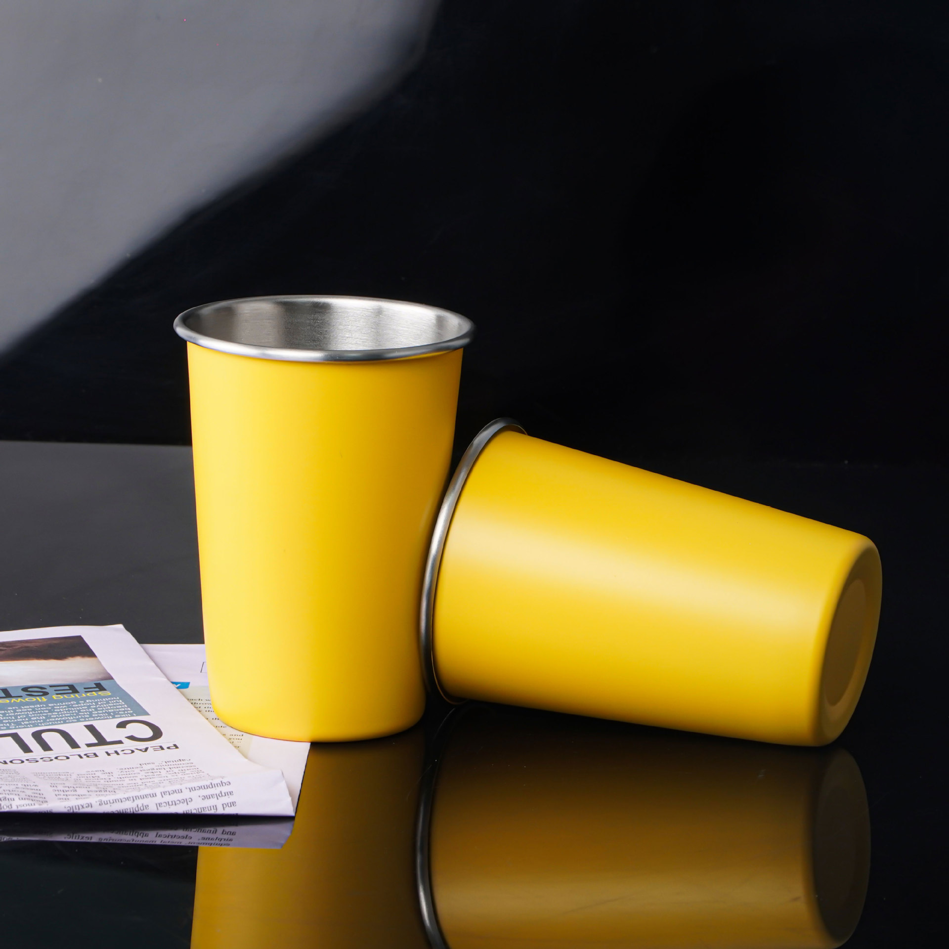 Factory Direct Sales Stainless Steel Single-Layer Small Wine Glass Su7 Ultra Same Style Reusable 304 Outdoor Camping Style Cup