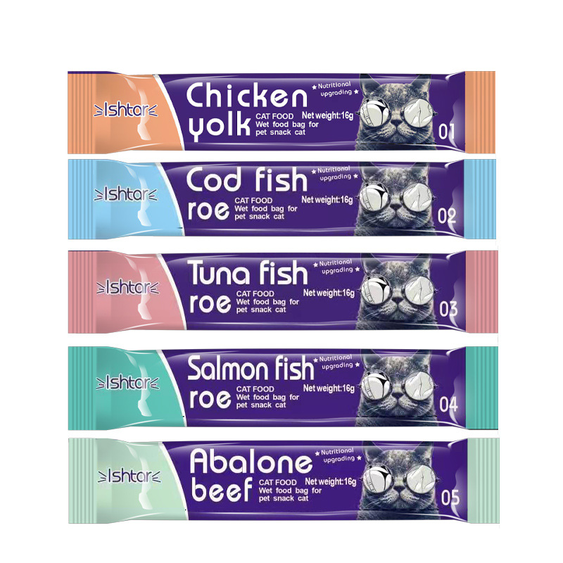 Ishtar Snacks Pet Cat Snacks Cat Strips Whole Box Kitten Fattening Hair Gills Wet Food Package Dropshipping Wholesale