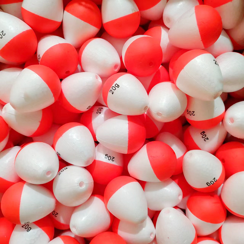 Cross-Border red and white floating EVA foam hard foaming through the belly long-cast fish floating export floating buoyant fish floating