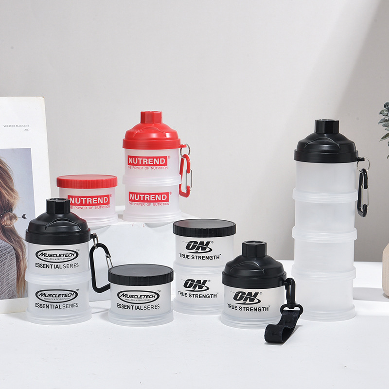 Новый стакан для протеинового порошка фитнеса маленькая пластиковая портативная упаковка для молочного порошка оптом
