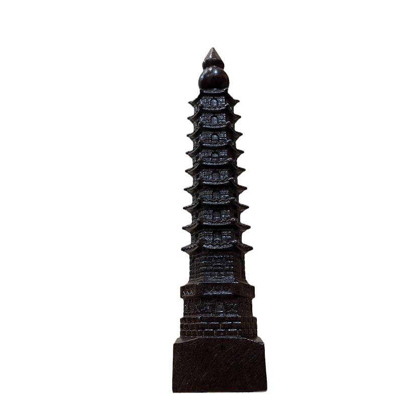 Aquilarius Wood Carving Wenchang Tower Ornaments Nine-storey Tower School to Send Children Mascot Craft Gifts Ornaments