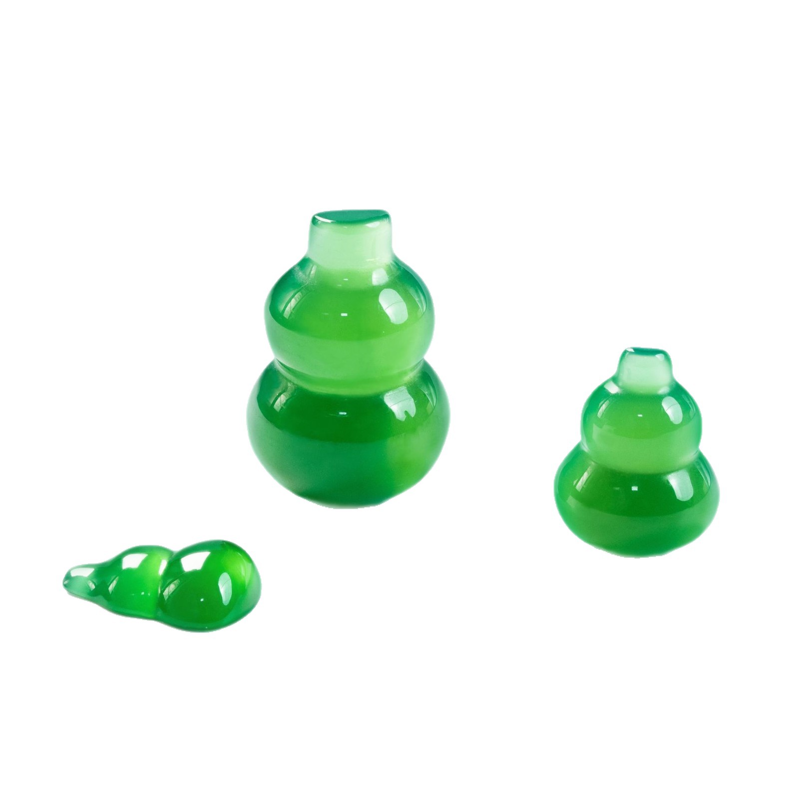 Green Agate White Agate Chalcedony Flat Gourd DIY Jewelry Pendant Earrings Hanging Accessories Red Agate