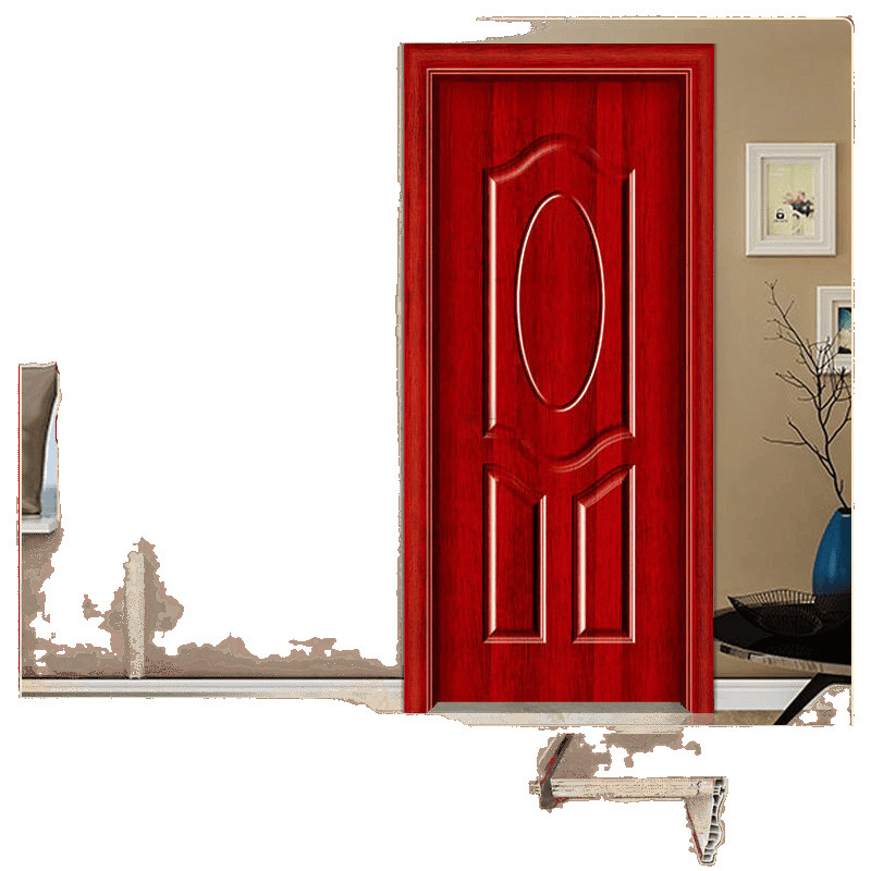 Chinese-Style Solid Wood Composite Silent Buffer Radiation-Proof Indoor Set Door for 2025 Engineering Decoration and Home Improvement Use