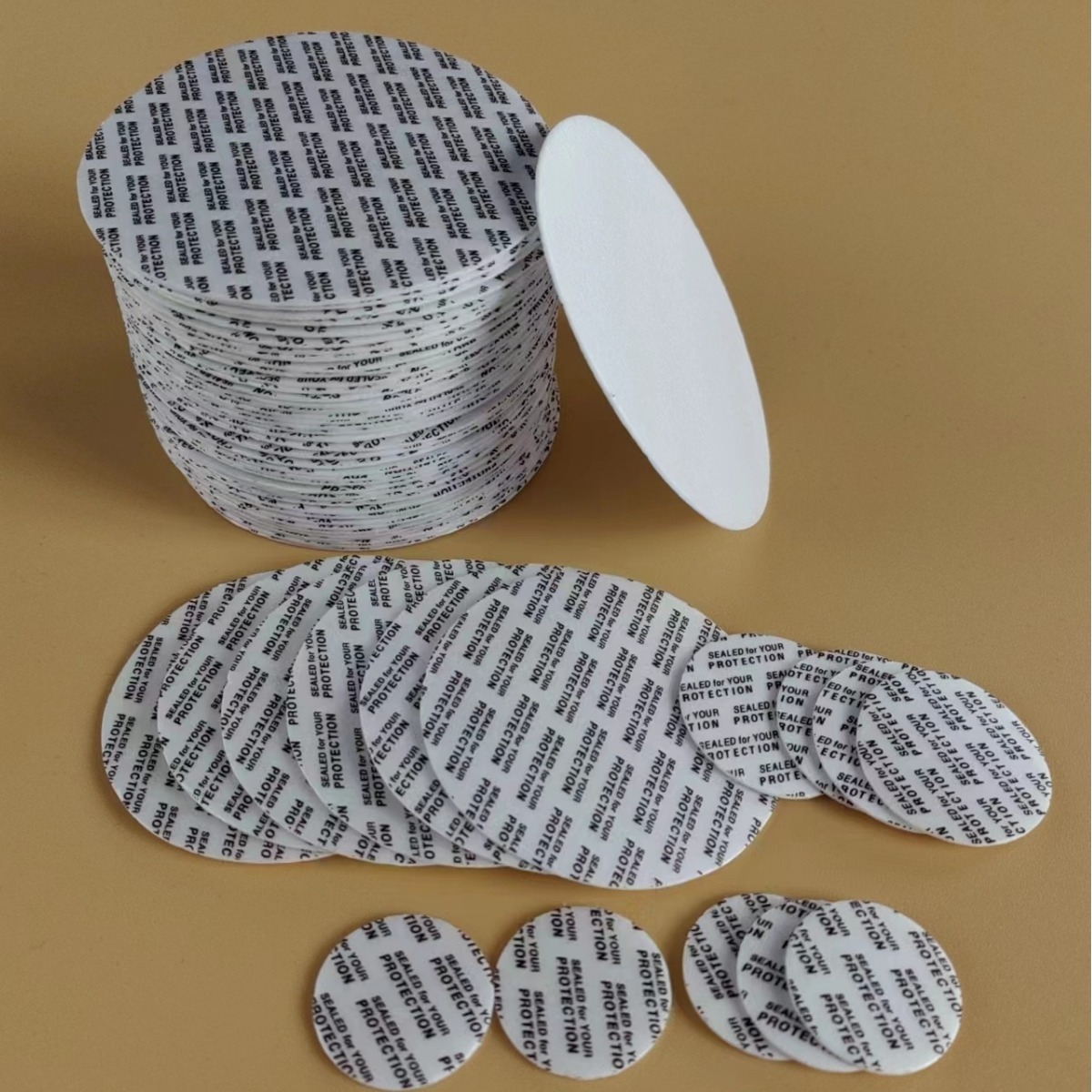 Pressure-sensitive self-adhesive sealing gasket ps sealing pressure-sensitive gasket 28 tooth glass bottle cap sealing film aluminum foil gasket