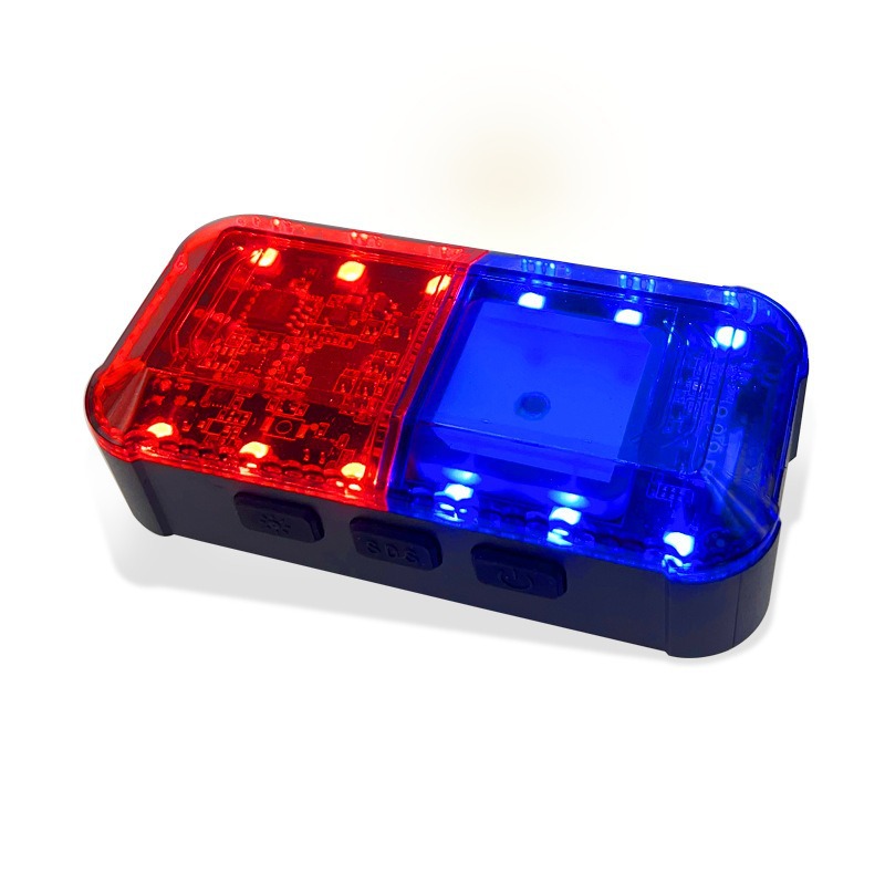 4g Intelligent Beidou Gps Positioning Red and Blue Flash Signal Night Patrol Rescue Warning Light Rechargeable Shoulder Light