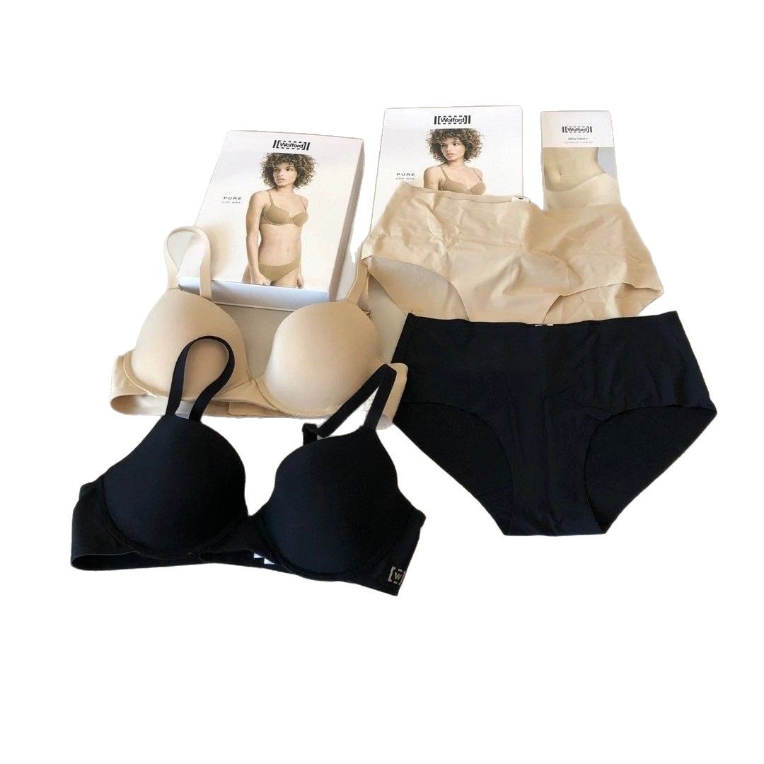 Special Clearance Wolford Wolford Underwear Intimates Set Seamless Push-Up Bra Stereo Steel Ring Thin Cup