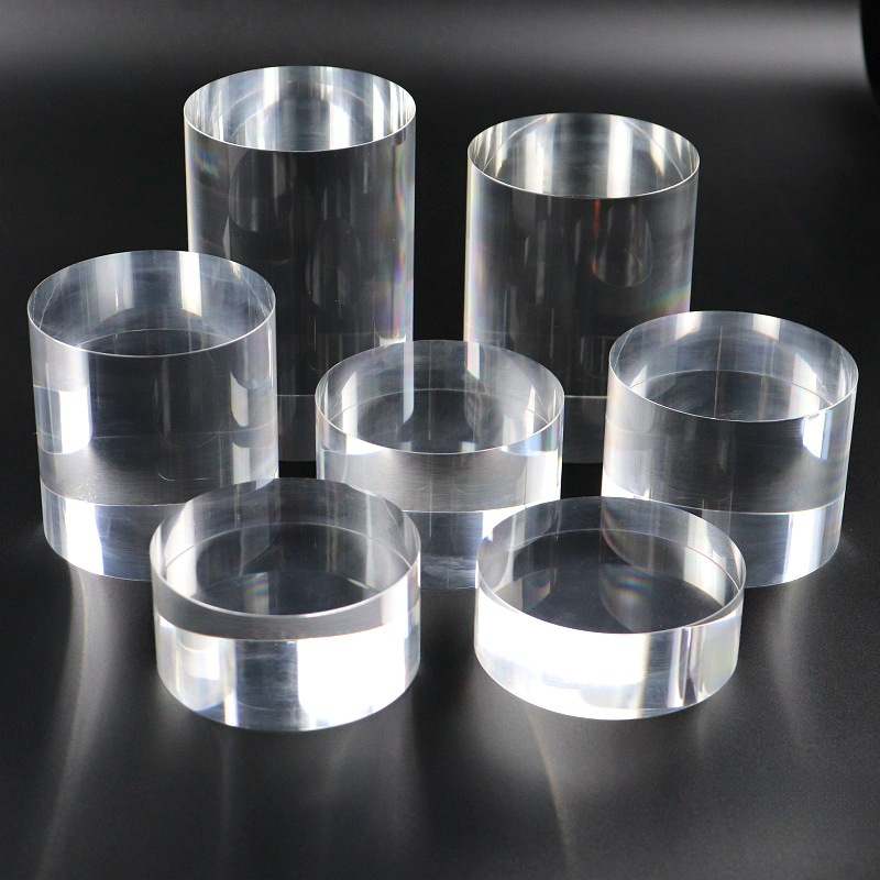 Acrylic Transparent Cylindrical Display Stand Decoration Exhibition Hall Counter Display Cosmetics Jewelry Porcelain Teapot Cup Base