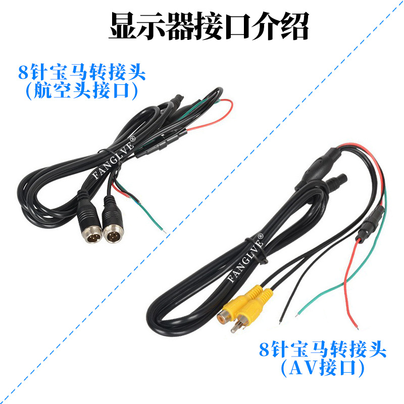 7inch Hd Car Display Desktop Reversing Monitor Truck Two-Way Video Input Reversing Image