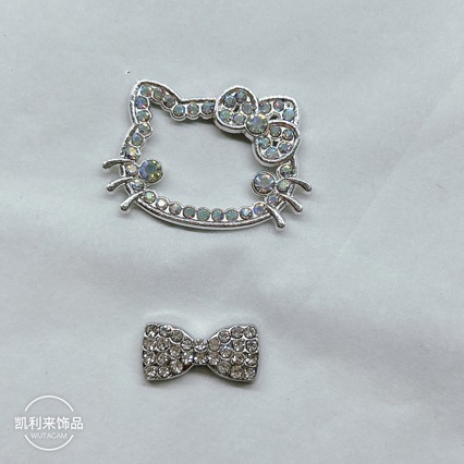 Металлические аксессуары с цветным алмазом в виде головы Хелло Китти для DIY головных уборов заколка для волос клей для мобильных телефонов