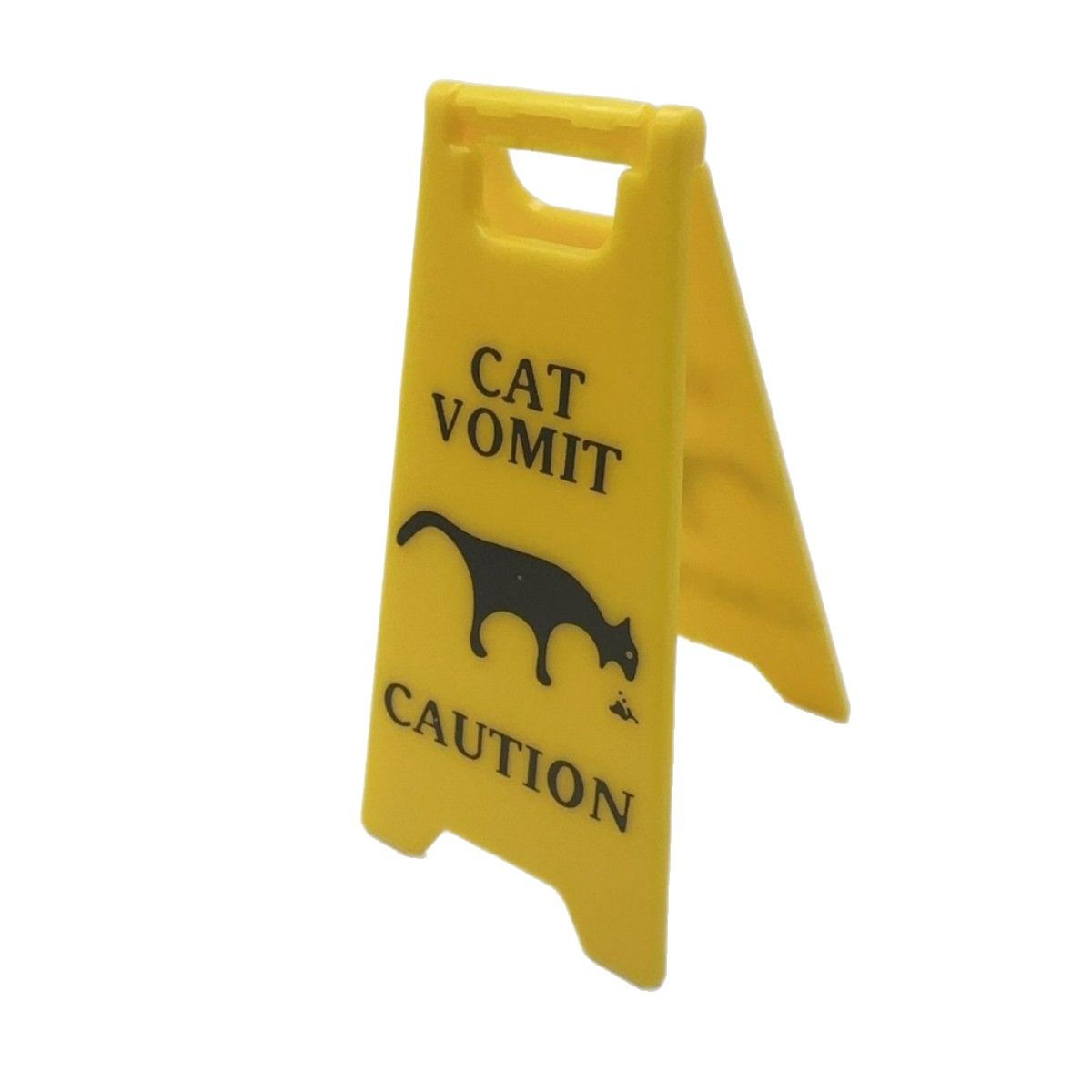 Cat Vomit Sign Cat and Dog Vomit Sign Cat Vomit Wet Floor Wet Warning Sign