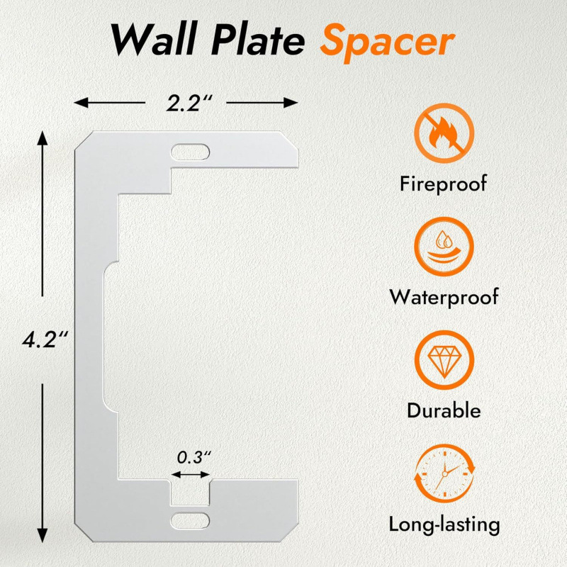 American Socket Wall Plate Spacer Metal Flush Installation Device Leveling Plate Wall Plate Spacer