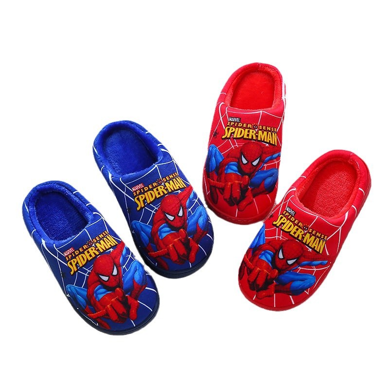 Children's cotton slippers winter cartoon non-slip warm children's home indoor bag with cotton shoes for boys and girls tide