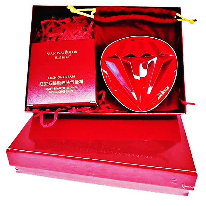 Ruby Beauty Skin Care Cushion Cream Long-Lasting Natural Moisturizing Light Concealer Cushion Bb Wedding Celebration Set