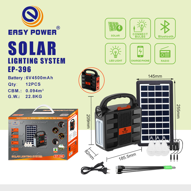 Солнечная генерация, малый комплект, фонарик, радио, Bluetooth, малый источник питания для экстренных нужд