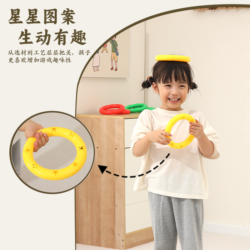 Kindergarten Morning Exercise Equipment Props Circle Children's Audio Gymnastics Ring Morning Exercise Dance Bracelet Small Class Hand Bell Toy