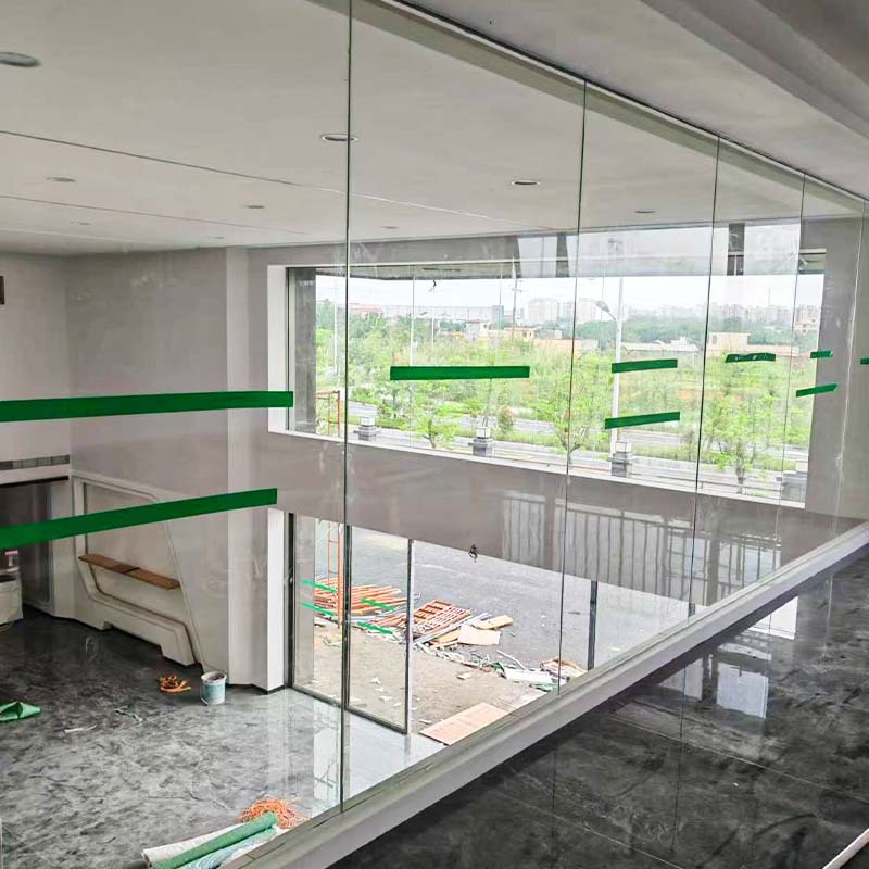 Foshan Office Glass Partition Wall Aluminum Alloy Screen Partition Bedroom Hollow Single Glass Living Room Glass Partition