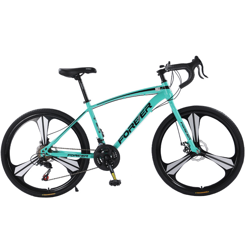 Shanghai Yongjiu brand 700C road bike racing car variable speed disc brake male and female students broken flat handle bicycle