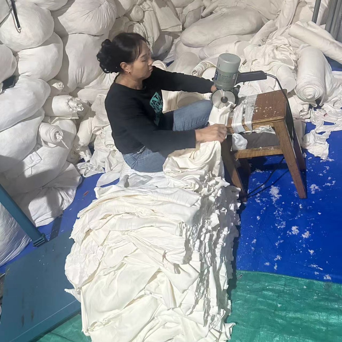 White [Milk White] Pure Cotton Industrial Machine Wiping Cloth, Industrial Rag, Absorbs Water and Oil, Does Not Shed Lint, Contains Cotton 95