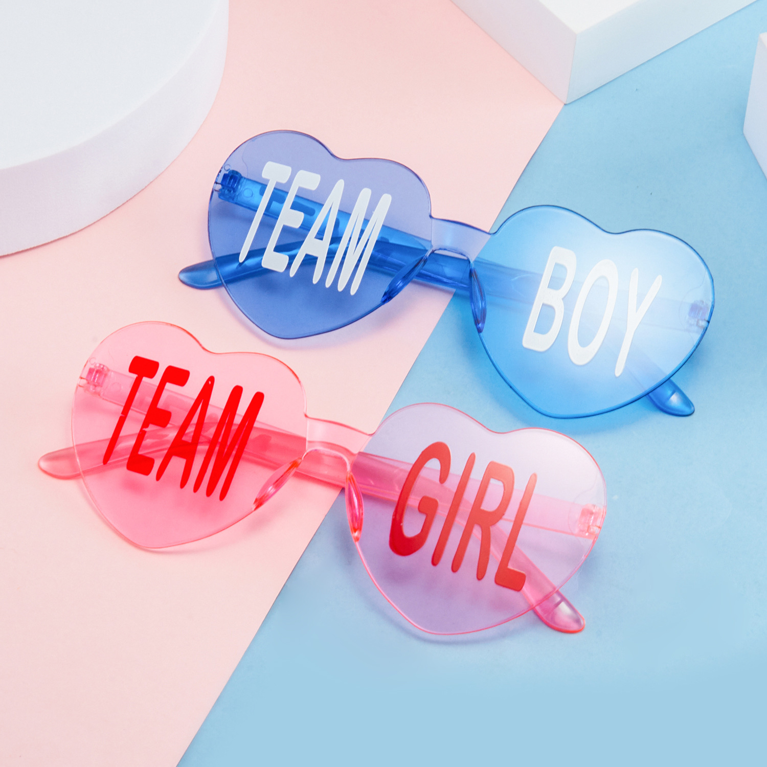 Cross-Border Love Glasses Party Gender Reveal Glasses Express Love Party Glasses Color Font Please Consult
