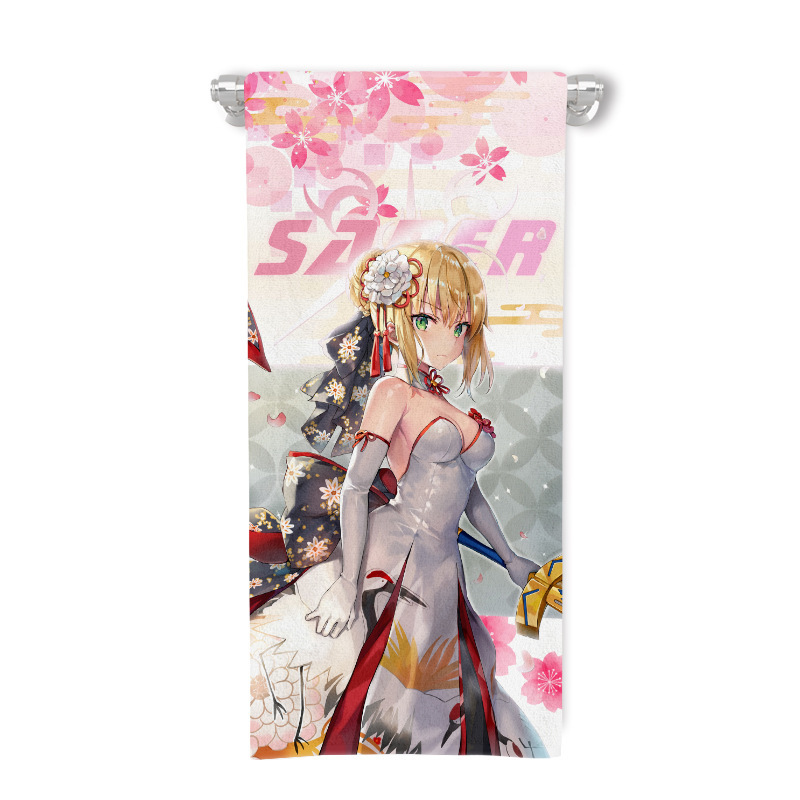 Full color absorbent towel Texas Rem ghost kill summer swimsuit cotton bath towel wash face a generation of hair