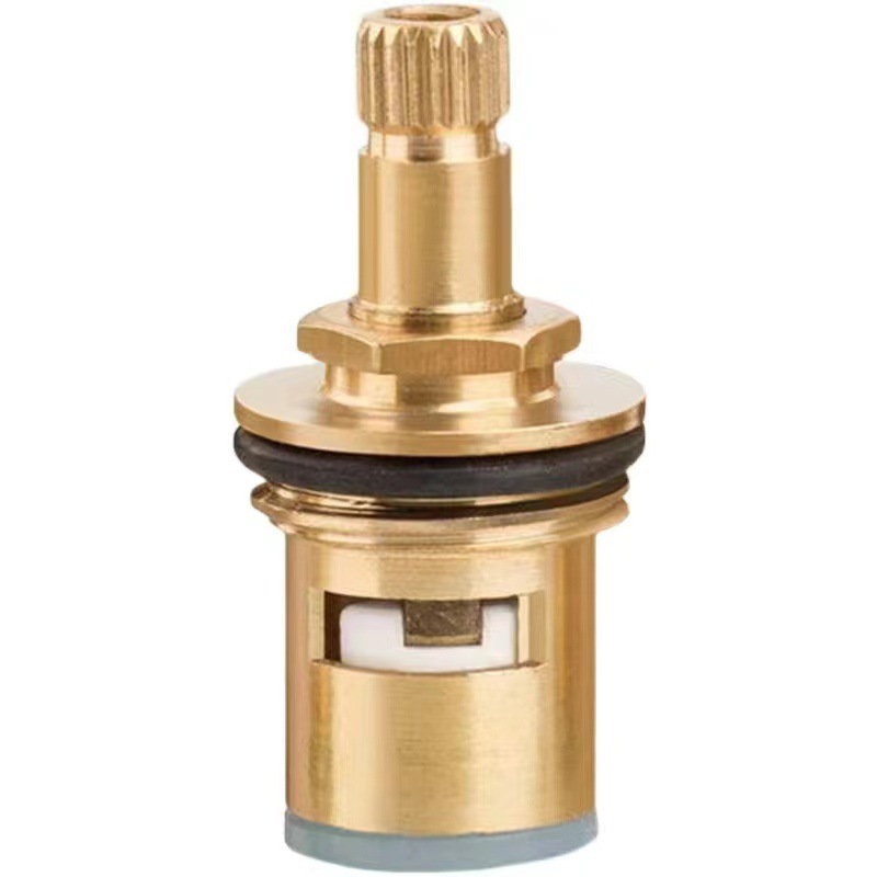 Universal faucet valve core full copper 4 points quick open faucet core triangle valve single cold hot water ceramic accessories