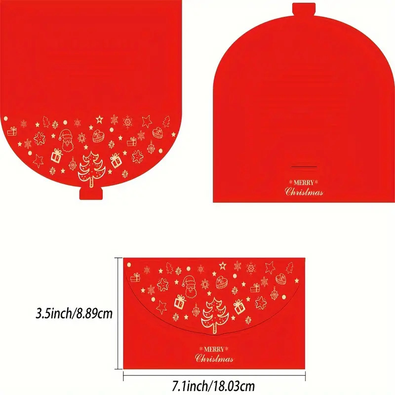 2025 Christmas Season New Products in Stock Chrismats Red Envelope Hot Stamping Gift Bag Snap-On Red Envelope Bag