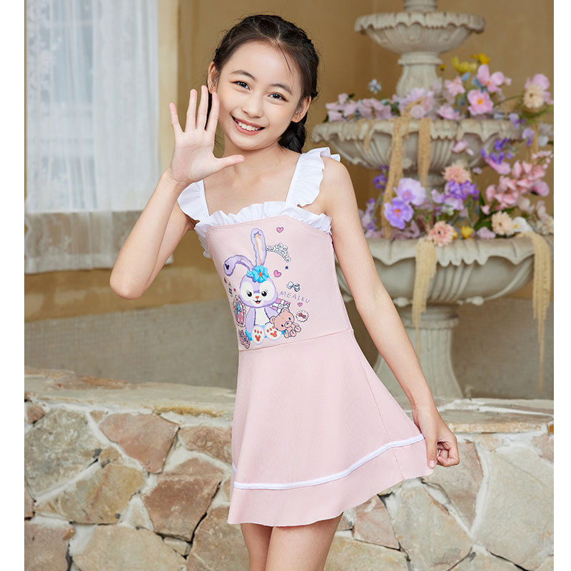 Children's Swimwear Girl's Western Style Summer Girls' Swimwear Suit Princess Skirt Cartoon Swimming 4-10 Years Old Baby Girl
