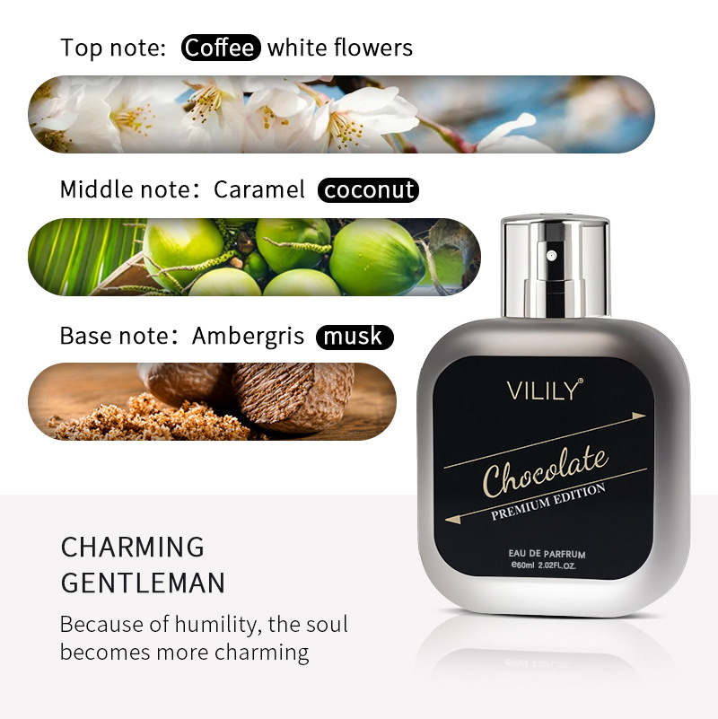 Cross-Border Foreign Trade Perfume Vilily Manufacturer Direct Sales 60ml Formal Hot Product Multi-Country Hot Selling Men's Perfume Wholesale