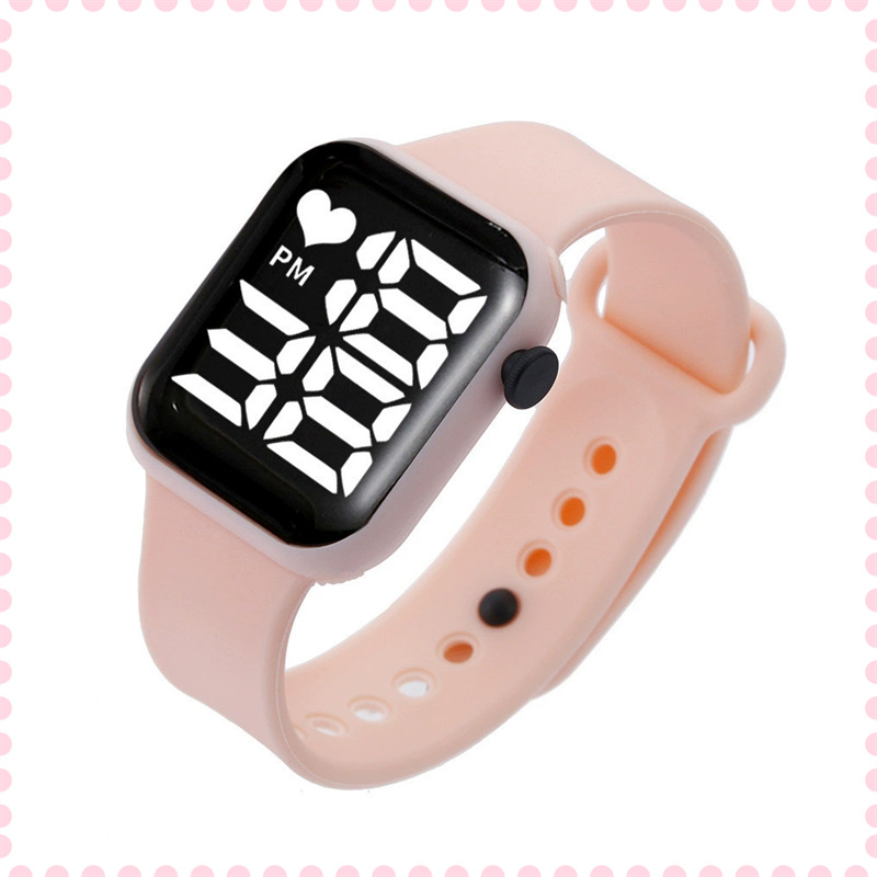 Модные LED-электронные часы, маленькие квадратные часы, для пар и детей