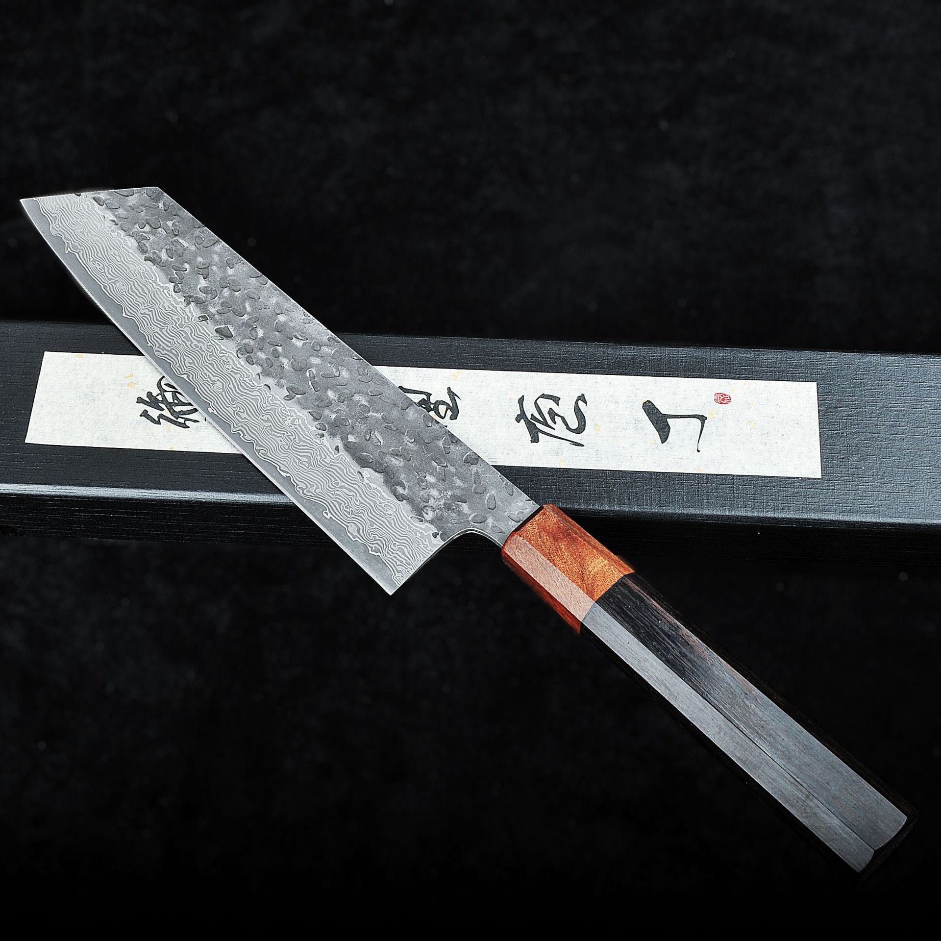 Японский кухонный нож с черным дамасским узором, оптовая продажа