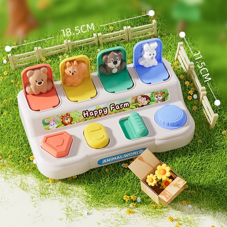 Children's Peek-a-boo Early Childhood Toy Cognitive Exercise Baby Finger Flexible Safety Pop-up Switch Box