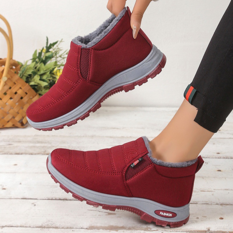 Temu Cross-Border 2025 Export Couple Snow Boots Popular Anti-Slip Short Boots New Cotton Shoes Winter Fleece-Lined and Thickeneding