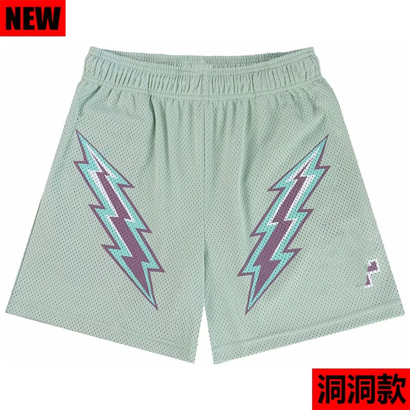 New EE Lightning Basketball Shorts Men's Casual Fitness Quick Dry Running Sports Quarterpants Large Mesh Shorts Summer