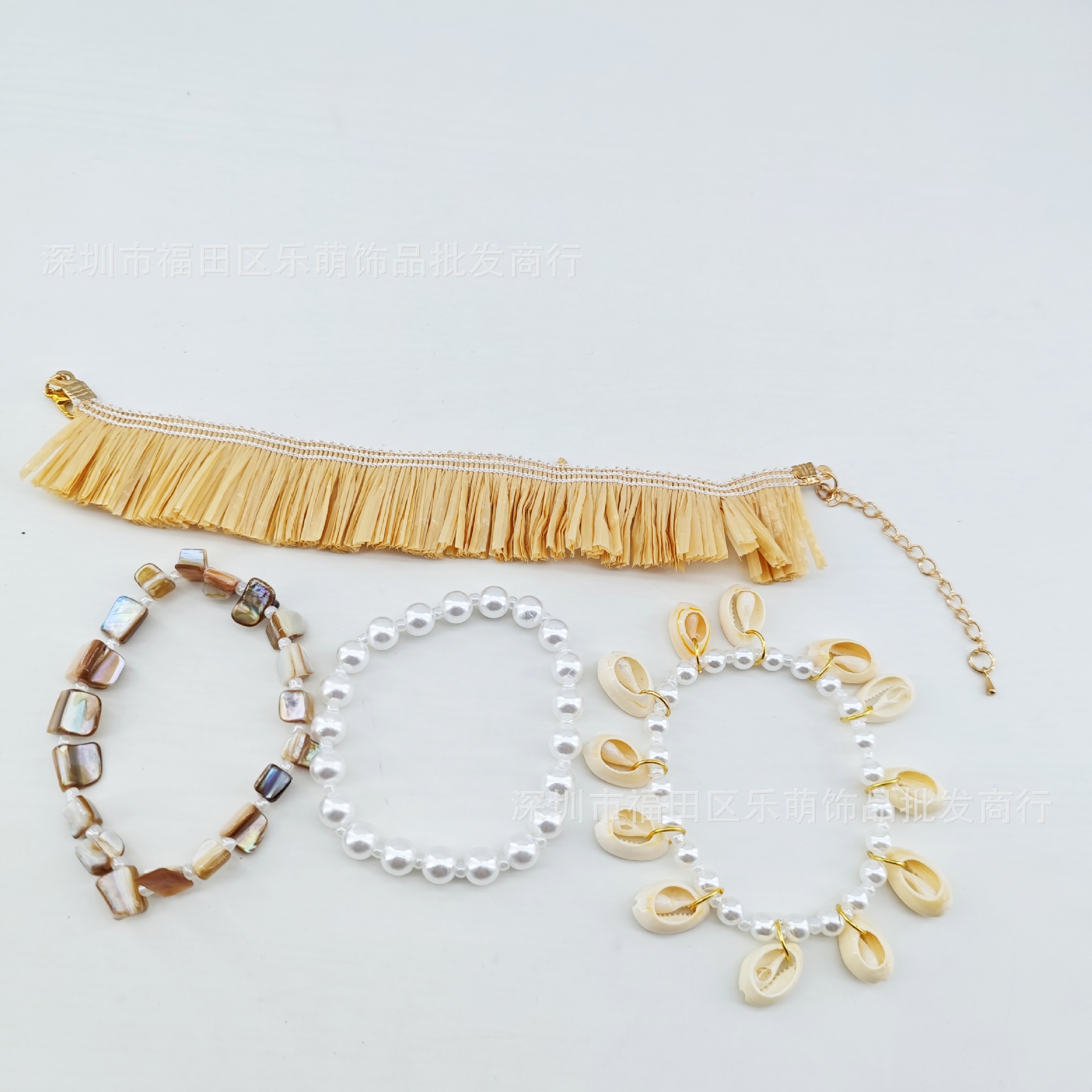 Cross-Border Hot Selling White Turquoise Imitation Pearl Tassel Shell Ocean Style Accessories Moana Clothing Accessories Children and Adults