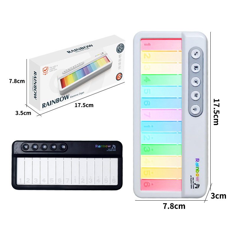 Cross-border new light music electronic organ toy children's musical instrument Rainbow Music Box toy piano baby toy