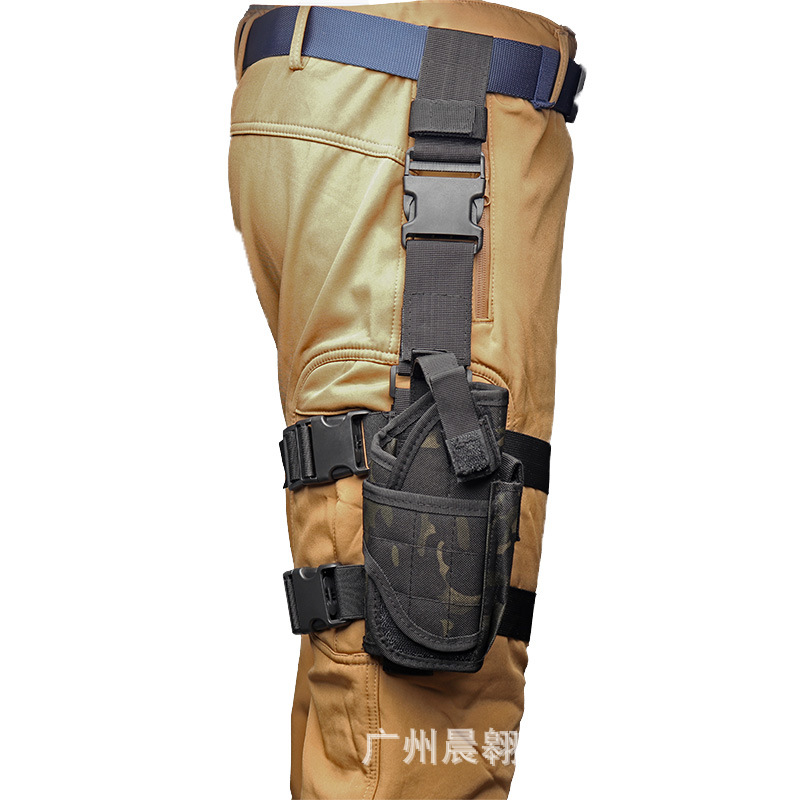 Factory Direct Sales Outdoor Tactical Holster Cp Color Tornado Thigh Holster Universal Quick Dial Holster Drop Shipping