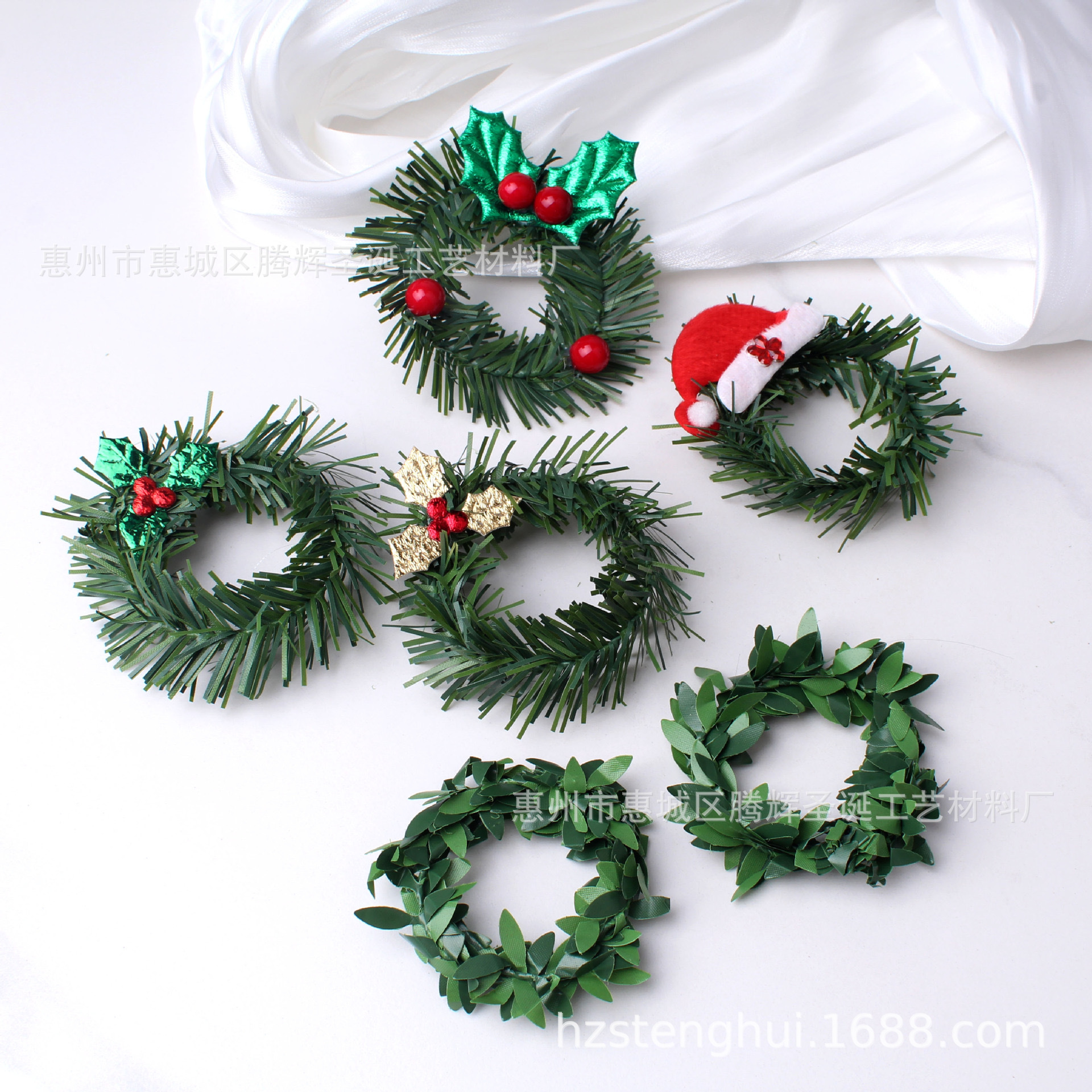 Ручной обернутый круг 6 см рождественский венок лозовый круг подвесное украшение мини маленькая гирлянда ПВХ проволока