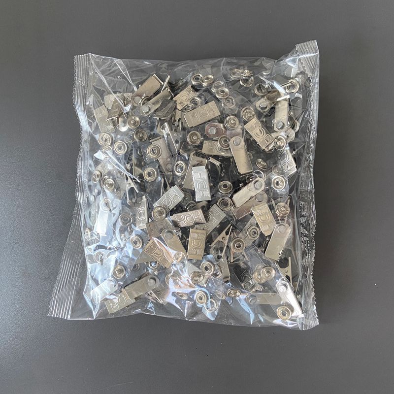 Factory Direct Sales Badge Clip Work Id Clip PVC Metal Clip English Clip Factory Brand Clip Badge Badge Clip